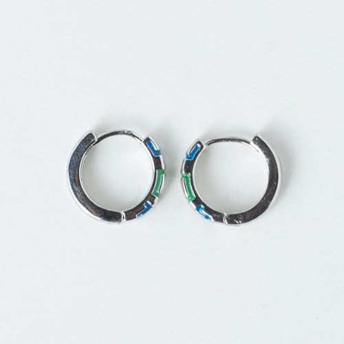 Image of SALTY ALPHA Anti Tarnish Bolton Chic Earrings for Men | Ear Hoop for Man | Stylish Fashion Jewellery Accessories for Boys | Minimal Jewelry | Ideal for Gifting | Marriage, Birthday | Gift for Valentine Day