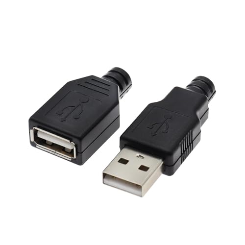 Connecteur USB 4 broches type A mâle femelle fiche à souder bricolage électronique, 10 pcs