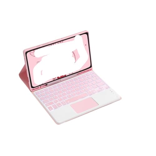 Housse clavier magnétique Samsung Tab S9 FE finition premium rose rétroéclairé
