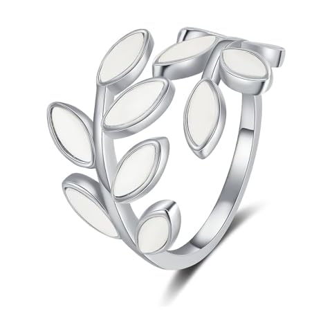 HMOOY Adjustable Olive Leaf Ring for Women Cover