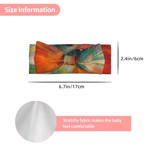 Grid Tunnel Baby bow headband (0-6 months) - Universal for newborns to toddlers, a must-have for cute decoration3