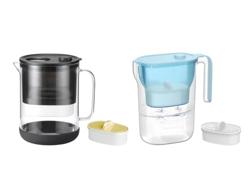 Waterdrop Glass Water Filter Pitcher, Eco-Friendly, with NSF 53&42&372 Certified Filter, Reduces PFAS, Chlorine, Cadmium, Copper, Mercury, and 1 Water Filter Pitcher, BPA Free