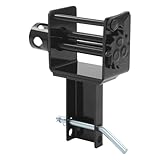 Tragbare Seilwinde mit 2450kg Tragfähigkeit und 7350kg Bruchfestigkeit,Manuelle Anhängerwinde mit 2 verstellbaren Stecklöchern,Taschenwinde Bootsanhängerwinde für 3.81x7.62cm Steckpocket (Schwarz)