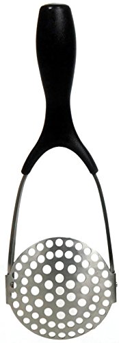 Prepara Stainless Steel Potato Masher - ,Black - Thumbnail 2