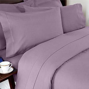 Elegant Comfort 1800 Thread Count - Wrinkle Resistant - Egyptian Quality 3pc Duvet Cover Set, Solid, King/Cal-King, Lilac