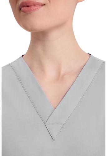 Image of Dickies EDS Signature Scrubs for Women and Scrubs for Men, Unisex One Pocket V-Neck Top in Soft Brushed Poplin 83706