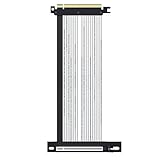 GLOTRENDS 300mm PCIe 5.0 X16 Riser Cable Right Angle for GPU Server, Support Cascading to Extend Length, Industrial-Grade Performance