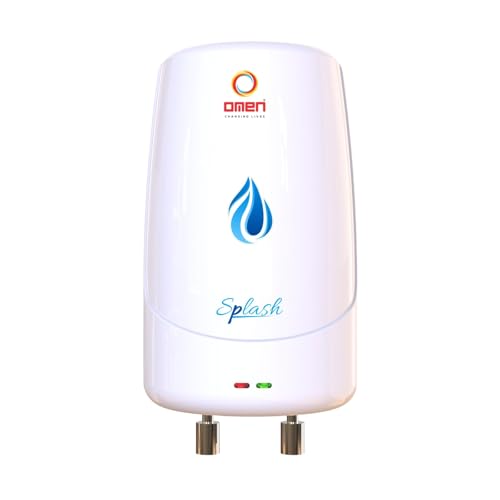 Image of Omen Changing Lives Splash 3 L Instant Water Heater | 3000 W Fast Heating | Gas Geyser with Advanced Safety Features | Rust-Resistant SS Tank | Ideal for Kitchen & Bathroom