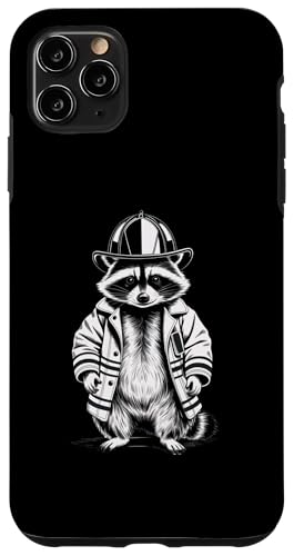 Funny Firefighter Raccoon X}zP[X iPhone 11 Pro Max p