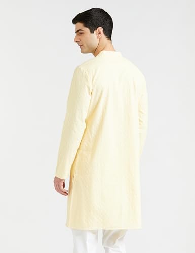 Image of Symbol Premium Men Cotton Embroidered Long Kurta