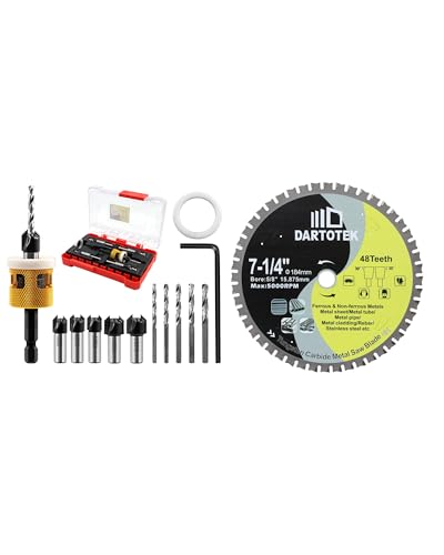 Lames de scie TCT 184mm haute précision avec foret et fraisoir