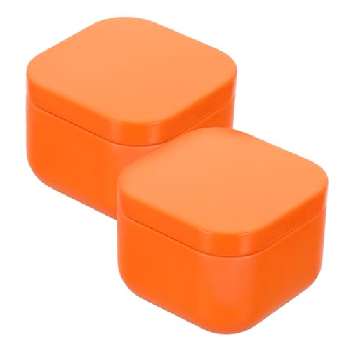 NUOBESTY 2pcs Candle Jars Square Candle Tins for Scented Containers Airtight Lids for Storing Small Crafts and Candies