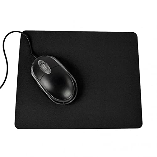 Alfombrilla de mouse rectangular antideslizante de color sólido, suave, para juegos, laptop, alfombrilla de mouse ultrafina, alfombrilla de mouse para computadora en casa, oficina, juegos, color negro