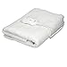 Produktbild ECD Germany Wärmeunterbett mit Überhitzungsschutz 150 x 80 cm - aus Polyester - Weiß - 3 Heizstufen - 60 Watt 230 V - atmungsfähig - Elektrische Heizdecke Wärmedecke Unterdecke Decke