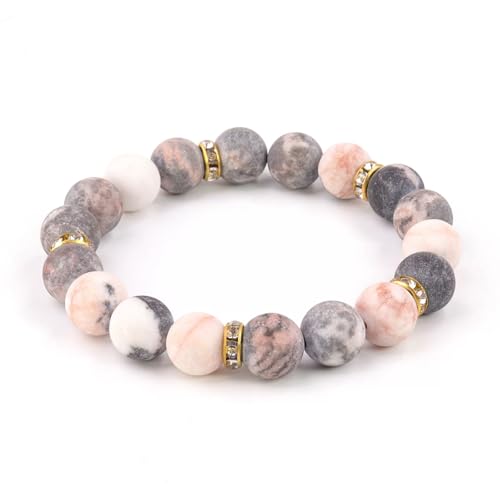 Healing Bracelets for Women: Natural Stone Beaded 10MM Stretch Bracelets - Anxiety and Stress Relief Gifts for Women