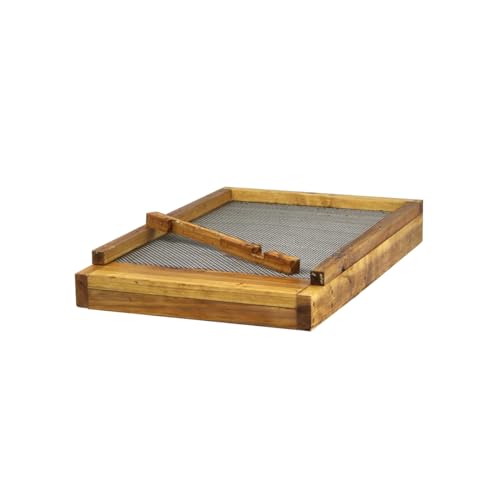 Image of 10-Frame Wax-Coated Screened Bottom Board with Entrance Reducer | Hoover Hives Langstroth Compatible
