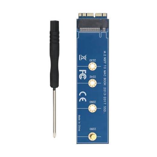 Suckoo for MacBook Air Pro 2013 2014 2015 2016 2017 A1465 A1466 A1398 A1502 to NVME M-Key M.2 PCI-E 4.0 SSD Hard Drive 2230 2242 2260 2280 Adapter Converter Blue