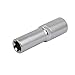 Aexit E16 77mm Hand Operated Tools Long 1/2-inch Square Drive Cr-V Torx Impact Socket Silver Tone Model:69as531qo383