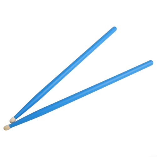 Baquetas de madera 5A color azul con punta ovalada miniatura 7