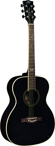 EKO GUITARS - NXT A100 SEE THROUGH BLACK, Chitarra Acustica Top in Abete, Fasce e Fondo in Mogano,...
