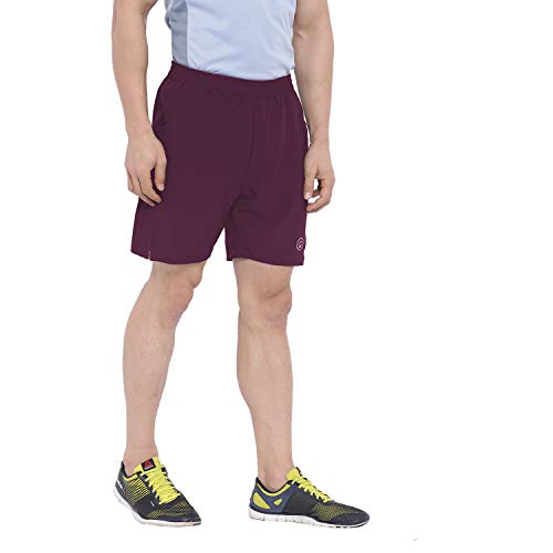 Image of CHKOKKO Men Shorts for Gym Sports or Running | Dry-Fit Fabric Single Layered Active Summer Workout Wear Knee Length Regular Fit | Elastic Waist with Front and Back Pockets