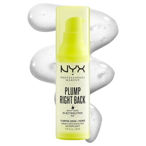 NYX Professional Makeup Plump Right Back Primer & Siero, Con Elettroliti, Formula Vegana, 30ml