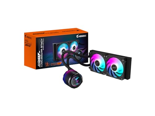 Image of AORUS WATERFORCE X II 240 Liquid CPU Cooler, 240mm Radiator with 2X 120mm Low Noise ARGB Fans, Compatible with Intel LGA1851, LGA1700, and AMD AM5(GP-AORUS WATERFORCE X II 240)