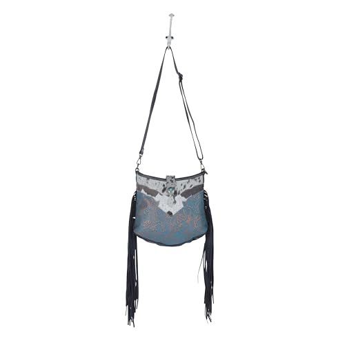 Western Leather Shoulder Bag for Women - Upcycled Crossbody Bag with Tassel4