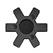 XIKE L075 Solid Type Flexible NBR Rubber Spider Center Insert Fits for L Jaw Coupling Set, Black (8 Pack)