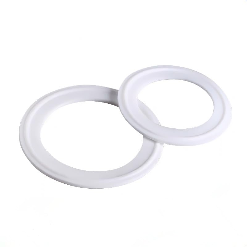 2"(51mm) OD64mm Tri Clamp Ferrule Silicone/PTFE/EPDM/FPM Sealing Strip Gasket Ring Washer for Homebrew Distillation(D PTFE Gasket,10pcs)