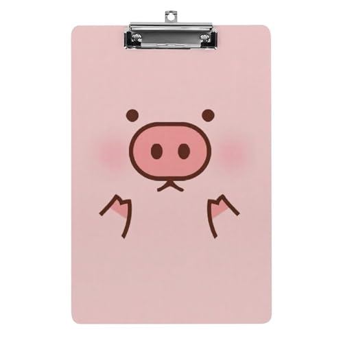 癒し系 かわいい 豚 ピンク 会議パッド アクリル板 ワードパッド ライティングパッド プレートクランプ フォルダーボード 壁掛け 便利 文房具 クリップホルダ ルーズリーフバインダー フォルダ 書類ホルダー 用箋挟み A4 オフィス用品