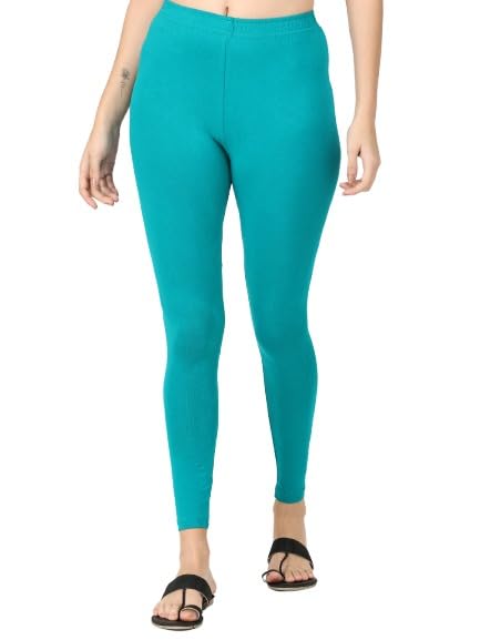 Image of Robinbosky Premium Stretchable Cotton Ankle Legging for Women | Suitable for Formal wear & Casual wear | High-End Elastic Makes The Leggings Squat Proof and Durable for Travel, Yoga, & Workout.