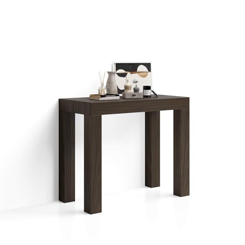 Mobili FiverFirst Extendable Console Table, 45(305) x90 cm, Dark Walnut, Made In Italy