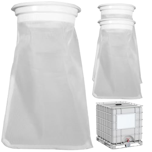 AZIDWERYQ IBC Tote Filter 3 Pezzi 5, 3 x 250 mm IBC Coperchio Filtro a Maglia fine barile Pioggia Nylon Lavabile Riutilizzabile Ricambio Acqua piovana Acqua