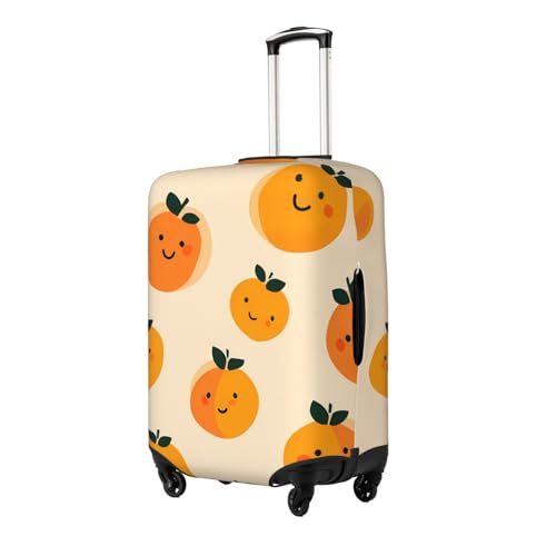 Orange_4 Elastic Travel Luggage Cover, Washable Spandex Suitcase Protector, Anti-Scratch Fits 18-32 Inch2