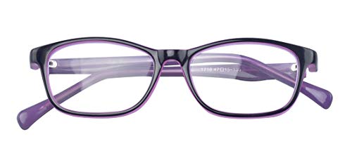 ALWAYSUV Computer Glasses Blue Light Blocking for Kids Boys Girls Teens Children Gaming Eyewear Reduce Eyestrain Glasses Purple