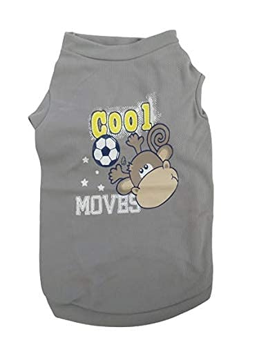 Gojira/Pets/Dogs/Cats Round Neck T-Shirt/Tee/Clothes/Summer Apparel (Grey) - only for Small Breeds (S) (B099KS229K) Amazon Price History, Amazon Price Tracker