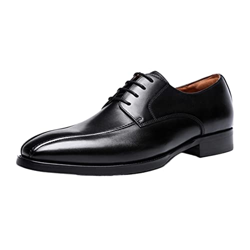TKTTBD Abendschuhe Schuhe Kleid Oxford for Männer Schnürung Fahrrad Zehen Derby Schuhe Vegan Leder Anti-Schlupf-Gummi-Sohle Blockabsatz Party Schön, bequem und einfach zu kombinieren Cover