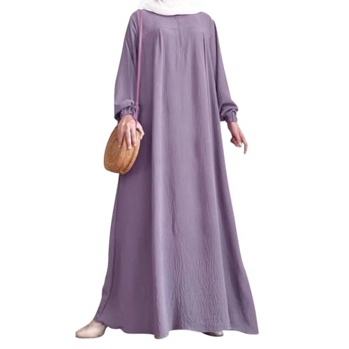 Image of ODIZLI Ramadan Women's Muslim Abaya Prayer Dress Kaftan Dubai Islamic Dress Long Sleeve Stand Collar Zip Up