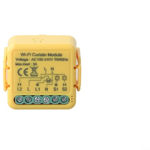 Módulo de control de cortina para, habilitado con entrada de 100-240 V CA, carga de 3 A, protocolo IEEE 802.11b/g/n, clasificación IP20 (A)