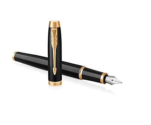 PARKER IM Vibrant Rings Füllfederhalter Mit Gravur – Premium Stift In Geschenkbox, Blaue Tinte