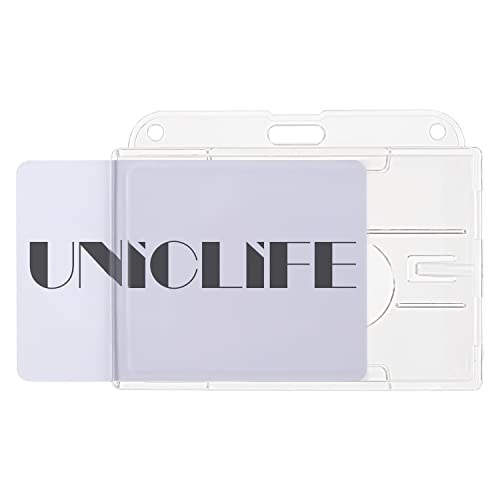 Uniclife Porta Badge Orizzontale per 2 Carte con