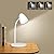 RORENSE LED Desk Lamp for Home Office,3 Light Colors,Flexible Gooseneck Table Lamp,Dimmable Reading Light for Bedside Small Desk Lamp for College Dorm Room,Bedroom Desk Light,White