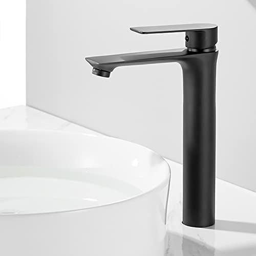 Robinet noir lavabo salle de bain mitigeur vanité 1 trou évier noir