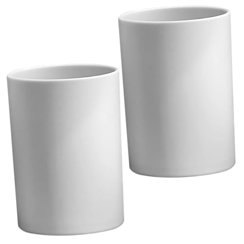 STOBAZA 2pcs Bathroom Tumbler Cups Toothbrush Holder Rinse Cups Pp Material Portable Travel Friendly