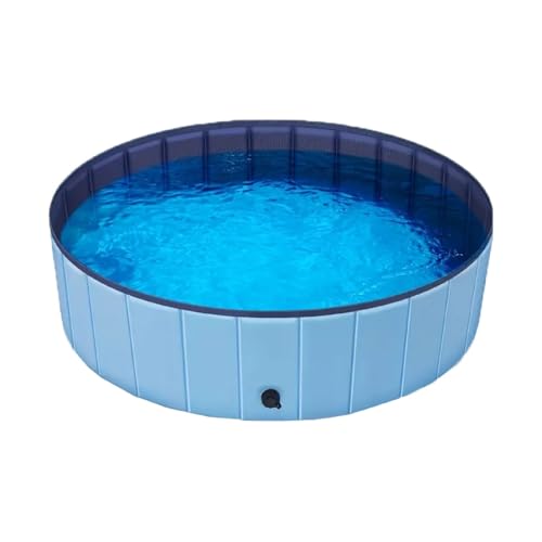 Hundepool faltbar – Robustes Planschbecken Pool für Hunde & Katzen, rutschfest mit Ablassventil, tragbar & in verschiedenen Größen erhältlich. (120 x 30 cm)