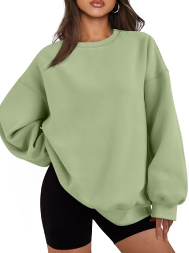 Image of EFAN Womens Oversized Sweatshirt Crewneck Sweater Casual Fall Outfits 2026 | Fleece Lined Stretchy Hoodies Basic Comfort Clothes Loose Maternity Workout Gym Lounge Wear Winter Airport Fashion