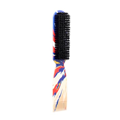 Small Hard Brush - Stiff Reinforced Nylon Bristle Hairbrush for Smoothing Thick & Curly Slick Back Hair, 360 Waves, Lay Down Fades, Style Beards for Men & Women (Mix colors)