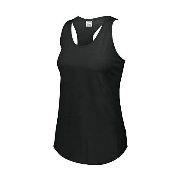 Augusta Sportswear Womens Lux Tri-Blend Tank, Black Heather, XL