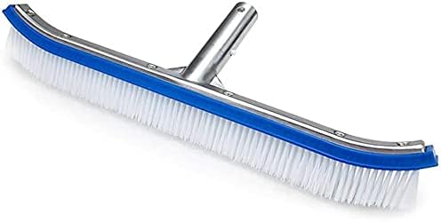 POOLX 18"/46cm Deluxe Poly Bristle Wall Brush with Aluminium Handle for Swimming Pool Cleaning
